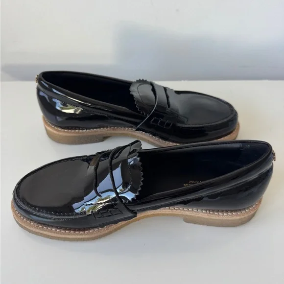 Golden Goose Black Patent Leather Penny Loafer -38 - Picture 3 of 6